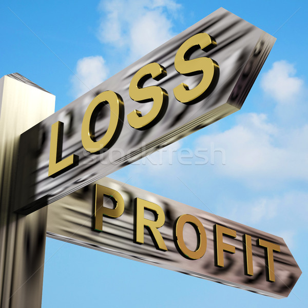 Loss Or Profit Directions On A Signpost Stock photo © stuartmiles
