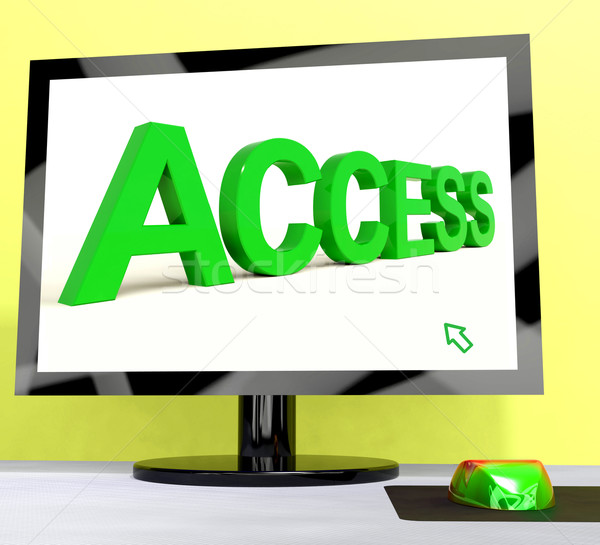Access Word On Computer Screen Showing Login Stock photo © stuartmiles