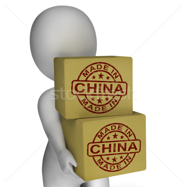 Zdjęcia stock: Chiny · pieczęć · pola · chińczyk · produktów
