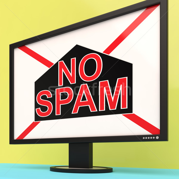 No Spam Shows Undesired Electronic Mail Filter Stock photo © stuartmiles