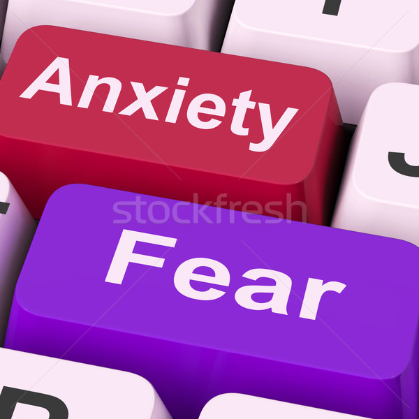 Anxiety Fear Keys Means Anxious And Afraid Stock photo © stuartmiles