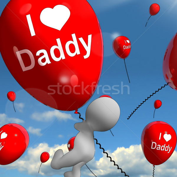 Amor papai balões afetuoso sentimentos pai Foto stock © stuartmiles