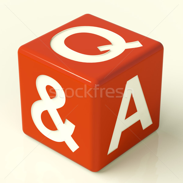 Stock fotó: Kérdés · válasz · kocka · szimbólum · támogatás · piros