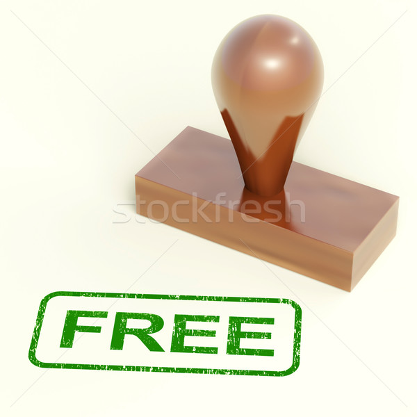Stock photo: Free Rubber Stamp Showing Freebie and Promo