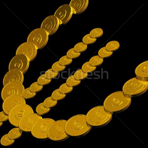 Coins Euro Symbol Showing European Currency Stock photo © stuartmiles