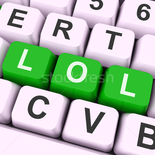 Lol Key Means Laughing Out Loud Funny Or Laugh
 Stock photo © stuartmiles