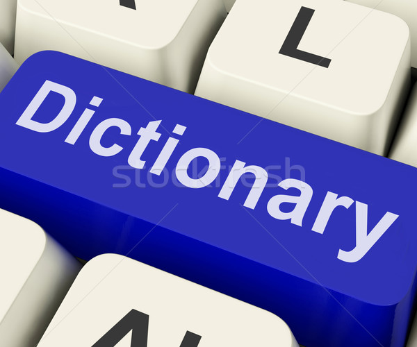 Diccionario clave línea web definición referencia Foto stock © stuartmiles