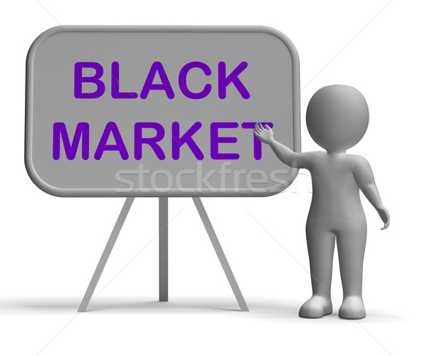 Fekete piac tábla illegális üzlet mutat Stock fotó © stuartmiles