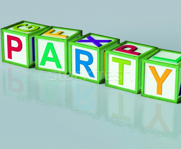 Party Blocks Mean Function Celebrating Or Drinks Stock photo © stuartmiles