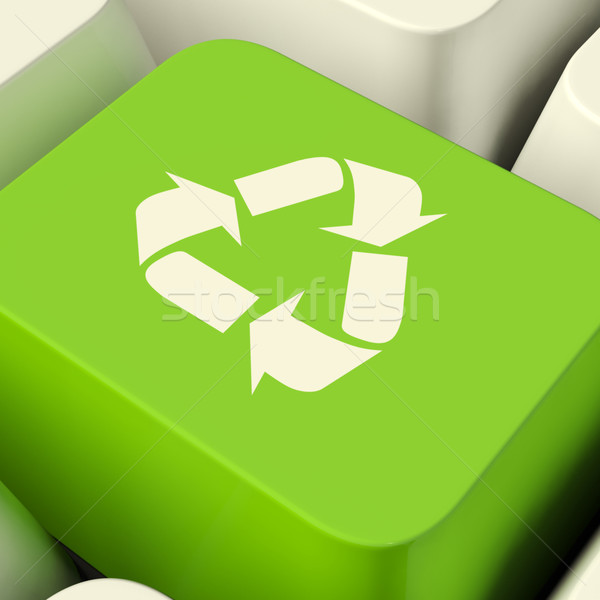 Recycler ordinateur clé vert recyclage [[stock_photo]] © stuartmiles