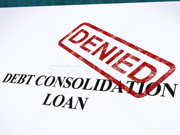 Schulden Darlehen verweigert Stempel Dokument Stock foto © stuartmiles