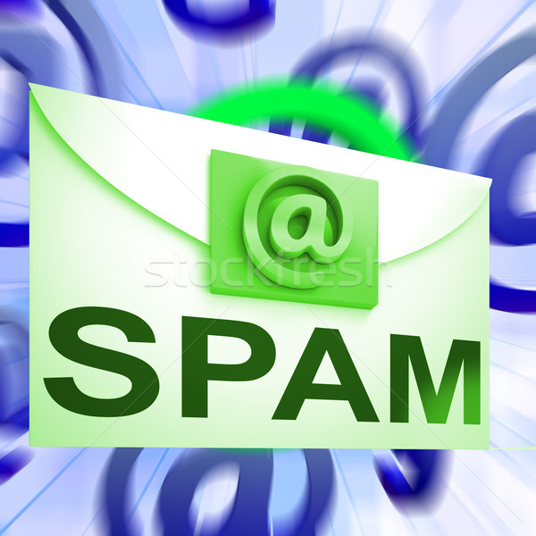 Spam Envelope Shows Security Unwanted Mail Inbox Stock photo © stuartmiles