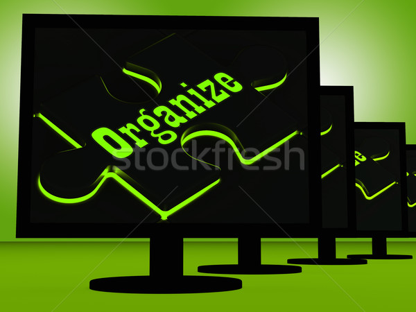 Organizzare schermo puzzle file gestione Foto d'archivio © stuartmiles