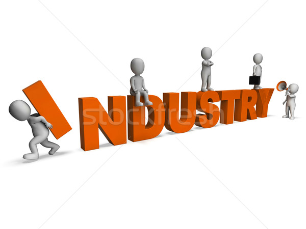 Industry Characters Shows Industrial Workplace Or Manufacturing Stock photo © stuartmiles
