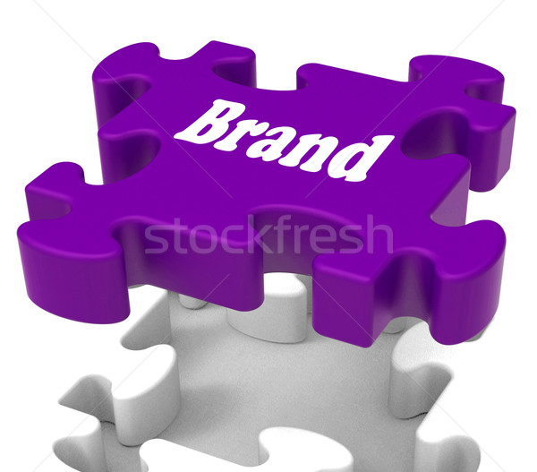 Brand Jigsaw Shows Business Trademark Or Product Label Stock photo © stuartmiles