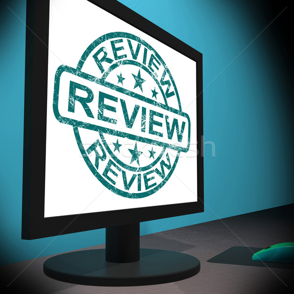 Review Screen Means Examine Reviewing Or Reassess  Stock photo © stuartmiles