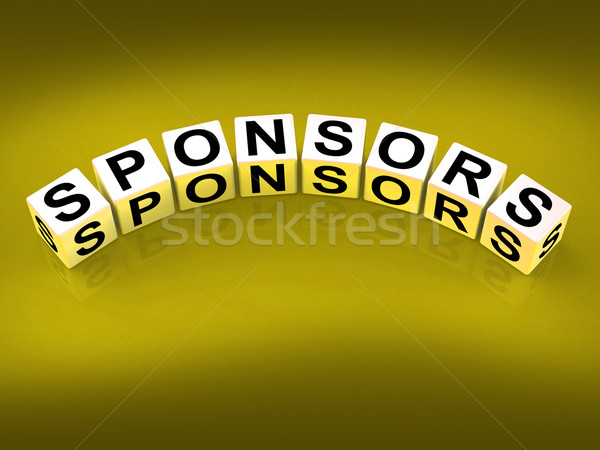 Sponsors Blocks Represent Advocates Supporters and Benefactors Stock photo © stuartmiles