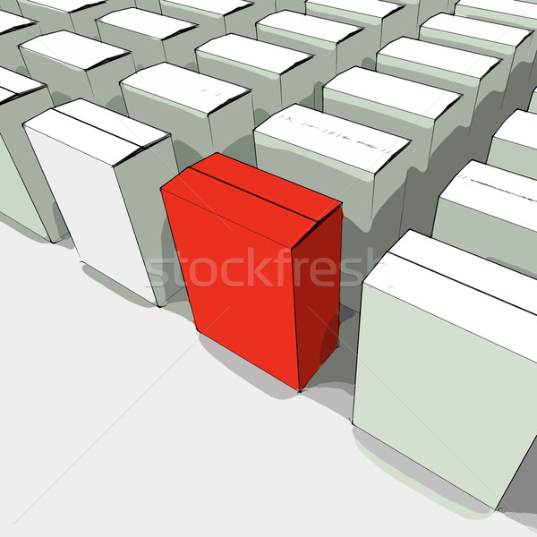 Blank Box Copy space Means Stand Out Leader Or Individual Stock photo © stuartmiles