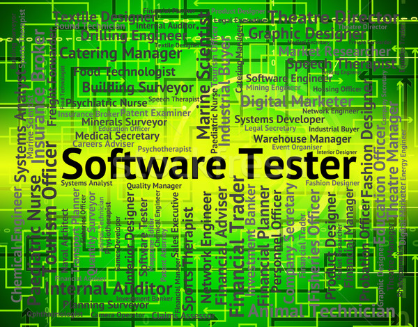 Stock photo: Software Tester Represents Scrutinizer Tests And Occupation