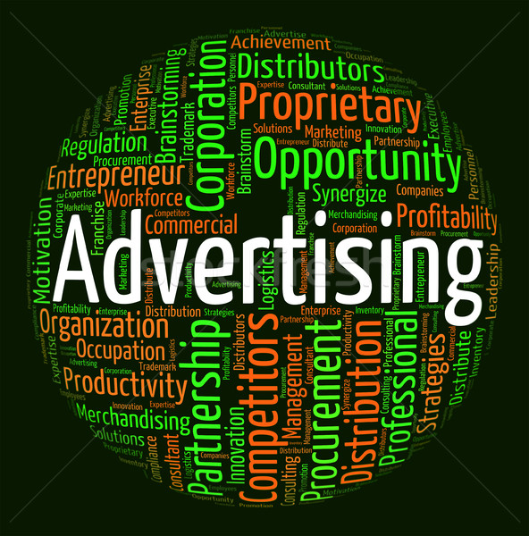 Advertising Word Means Wordcloud Words And Adverts Stock photo © stuartmiles