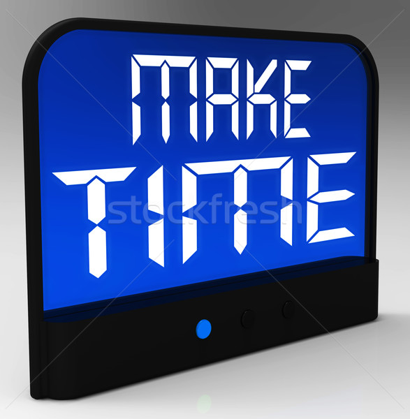 Make Time Clock Showing Scheduling And Planning Stock photo © stuartmiles