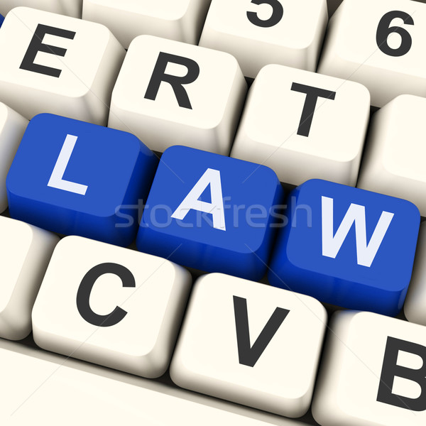 Law Key Shows Legal Or Judicial Stock photo © stuartmiles