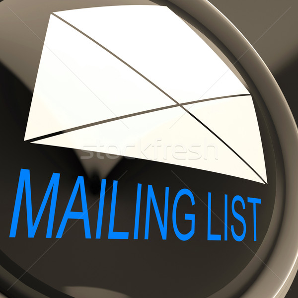 Liste Umschlag E-Mail Datenbank Bedeutung Stock foto © stuartmiles