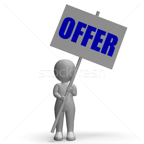 Offer Protest Banner Means Special Discounts And Promotions Stock photo © stuartmiles