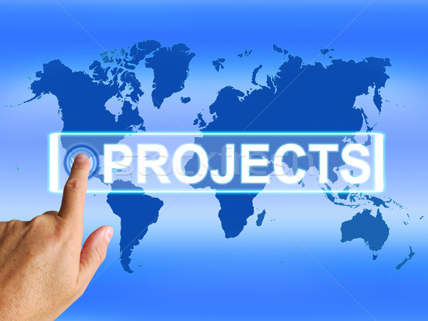 Projects Map Indicates Worldwide or Internet Task or Activity Stock photo © stuartmiles