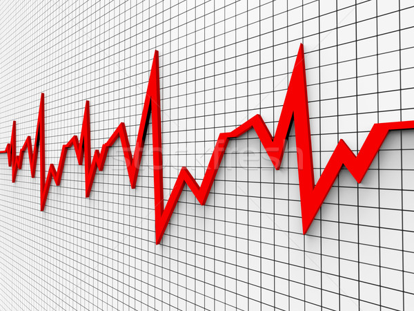 Heartbeat Chart Shows Flat Screen And Cardiograph Stock photo © stuartmiles