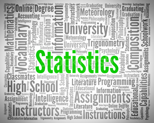 Statistics Work Represents Report Stats And Analyse Stock photo © stuartmiles