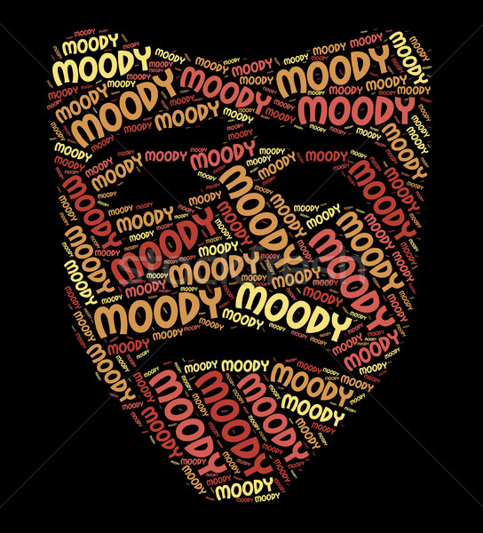 Moody Word Represents Words Dour And Emotional Stock photo © stuartmiles