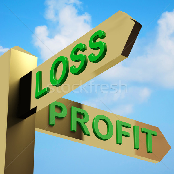 Profit Or Loss Directions On A Signpost Stock photo © stuartmiles