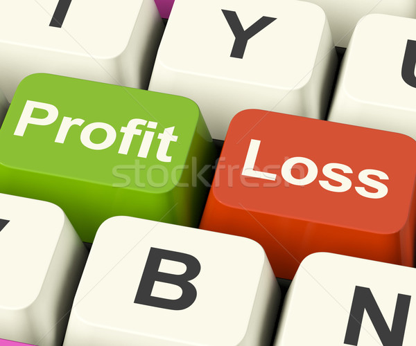 Profit Or Loss Keys Showing Returns For Internet Business Stock photo © stuartmiles