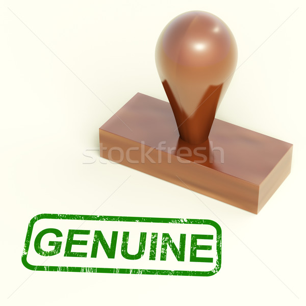 Stock photo: Genuine Stamp Showing Real Certified Products
