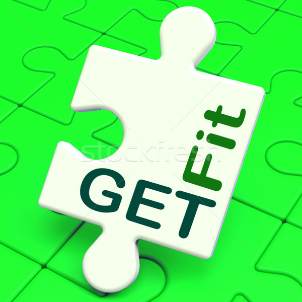 Get Fit Puzzle Shows Working Out Or Fitness Stock photo © stuartmiles