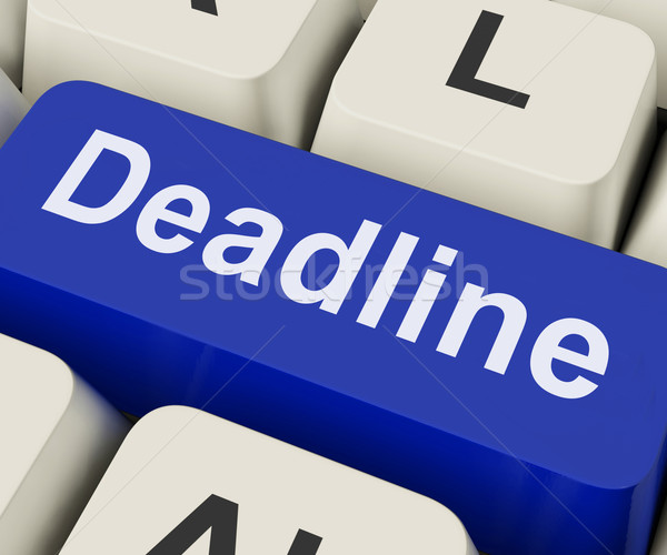 Deadline Key Means Target Time Or Finish Date Stock photo © stuartmiles