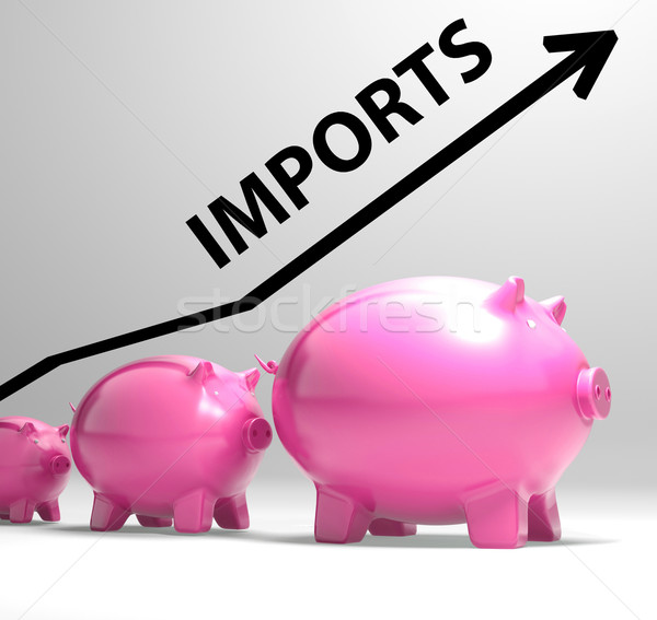 Importáru nyíl vásárol importálás nemzetközi termékek Stock fotó © stuartmiles
