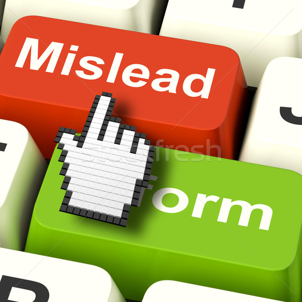 Mislead Inform Computer Shows Misleading Or Informative Advice Stock photo © stuartmiles