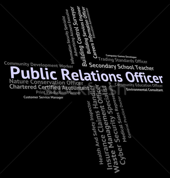 Public Relations Officer Represents Press Release And Career Stock photo © stuartmiles