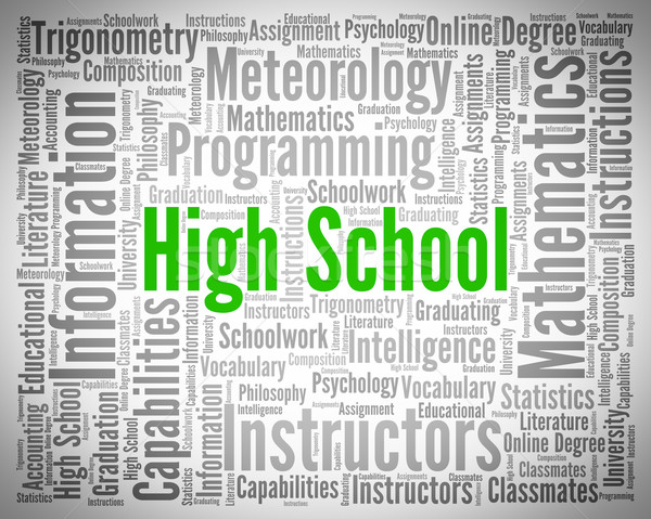 Stock photo: High School Means Academies Text And Words