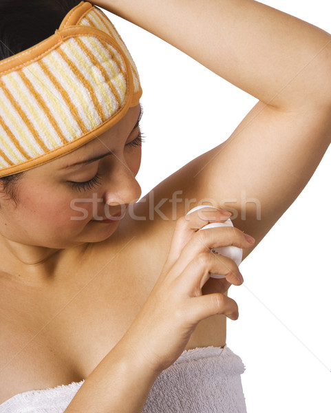 Nő dezodor zuhany lány tiszta gyönyörű Stock fotó © stuartmiles