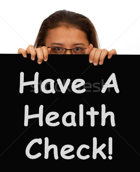 Health Check Message Showing Medical Examination Stock photo © stuartmiles