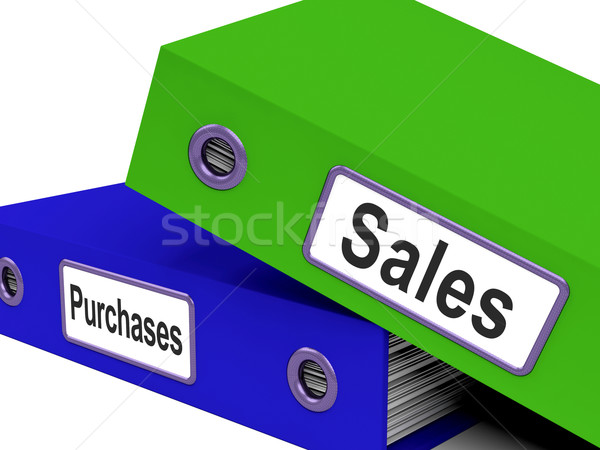 Purchases And Sales Files Containing Records Of Transactions Stock photo © stuartmiles