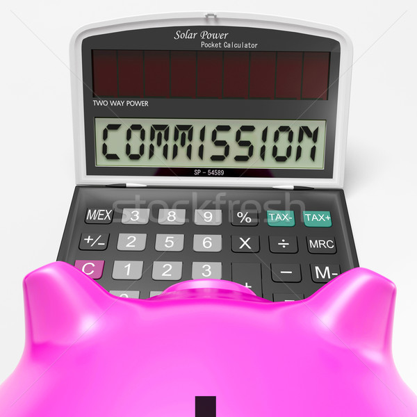 Commission Calculator Shows Motivational Idea To Fortune Stock photo © stuartmiles