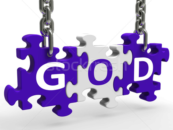 God On Puzzle Shows Prayers Gods Or Religion Stock photo © stuartmiles