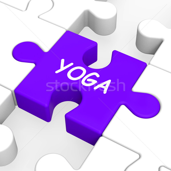 Jóga puzzle meditáció egészség pihenés mutat Stock fotó © stuartmiles