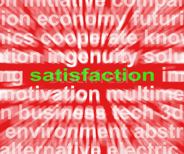 Satisfaction Word Shows Enjoyment Contentment And Fulfilment Stock photo © stuartmiles