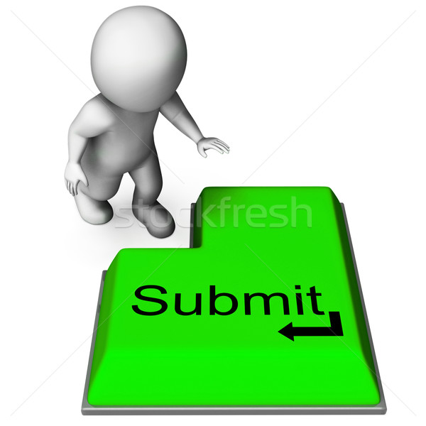 Submit Key Shows Submitting Or Applying On Internet Stock photo © stuartmiles