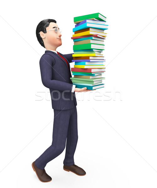 Businessman With Information Means Advisor Studying And Education Stock photo © stuartmiles